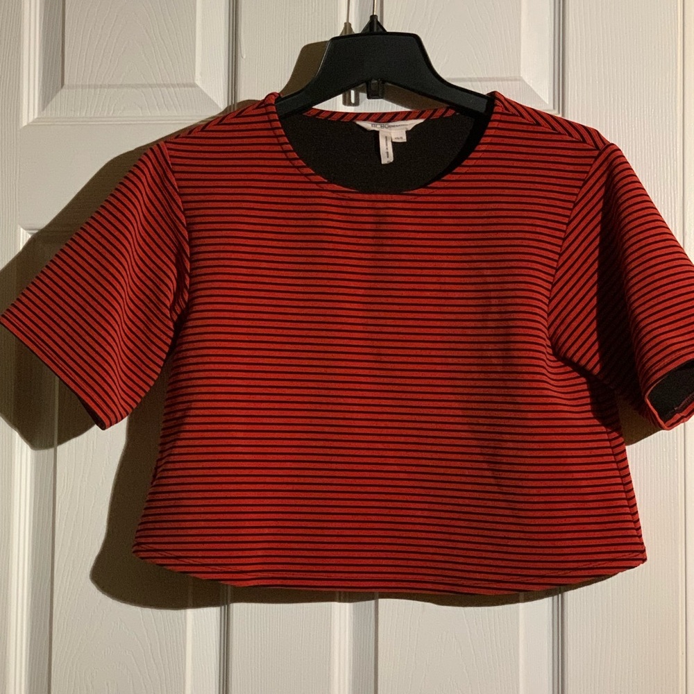 BCBGeneration top in black red stripes